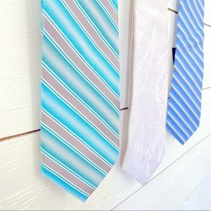 Bundle 3 NWT Men’s Express Ties | White Blue Teal
